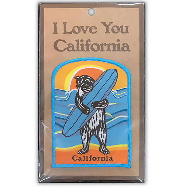 I Love California Surf Bear Patch - California Republic Clothes