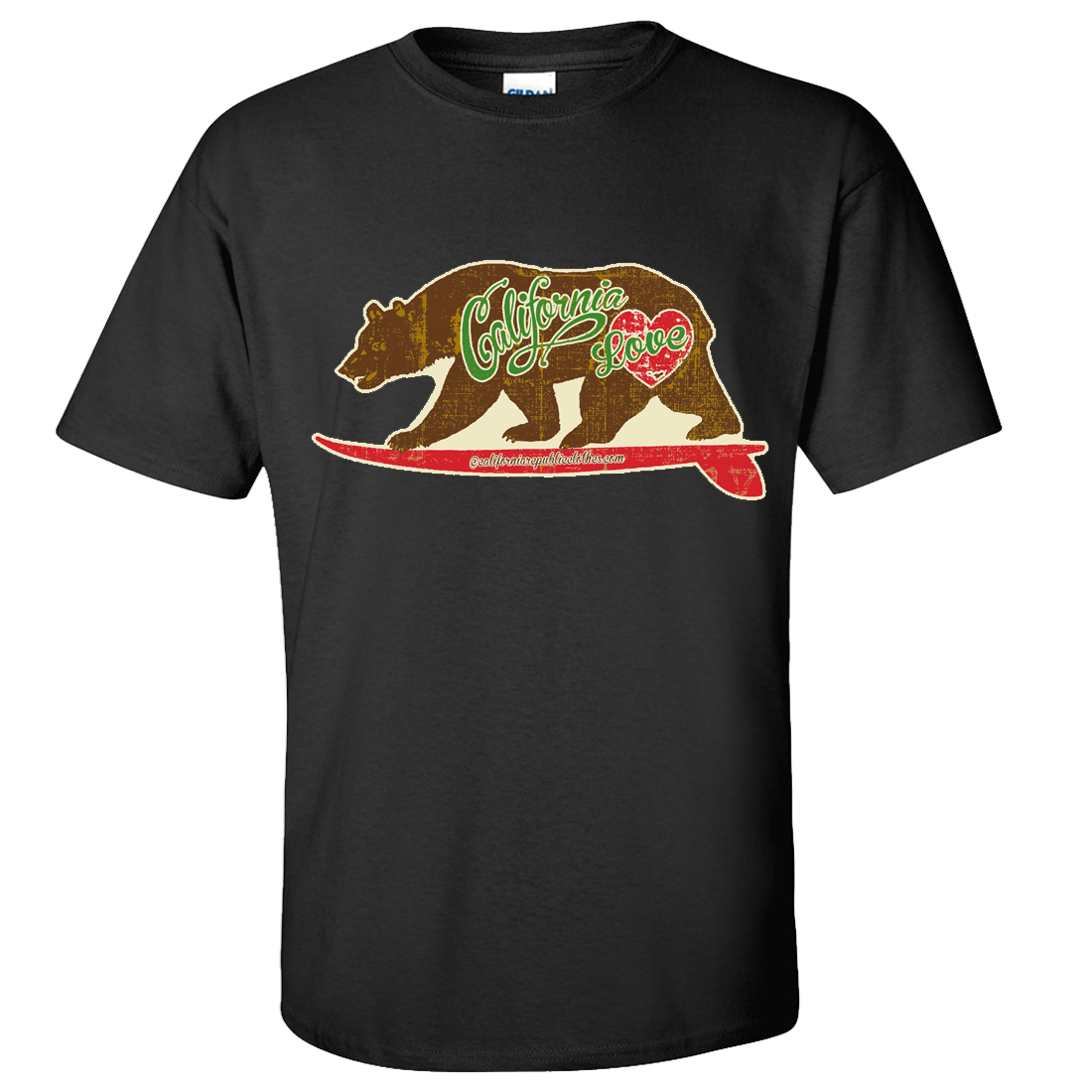 California Love Vintage Surfboard Asst Colors T-shirt/tee