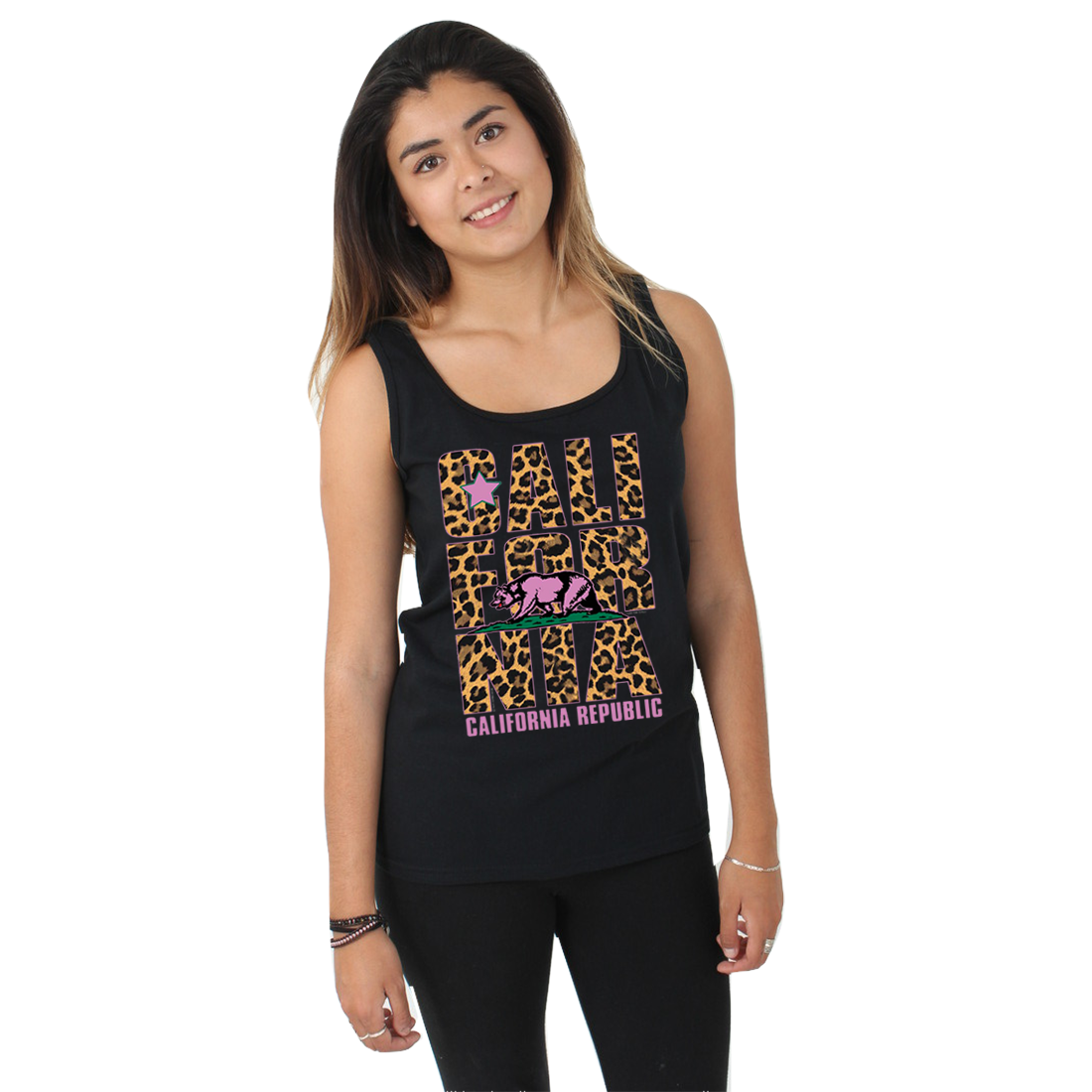 California Republic Leopard Print Women's Tank Top