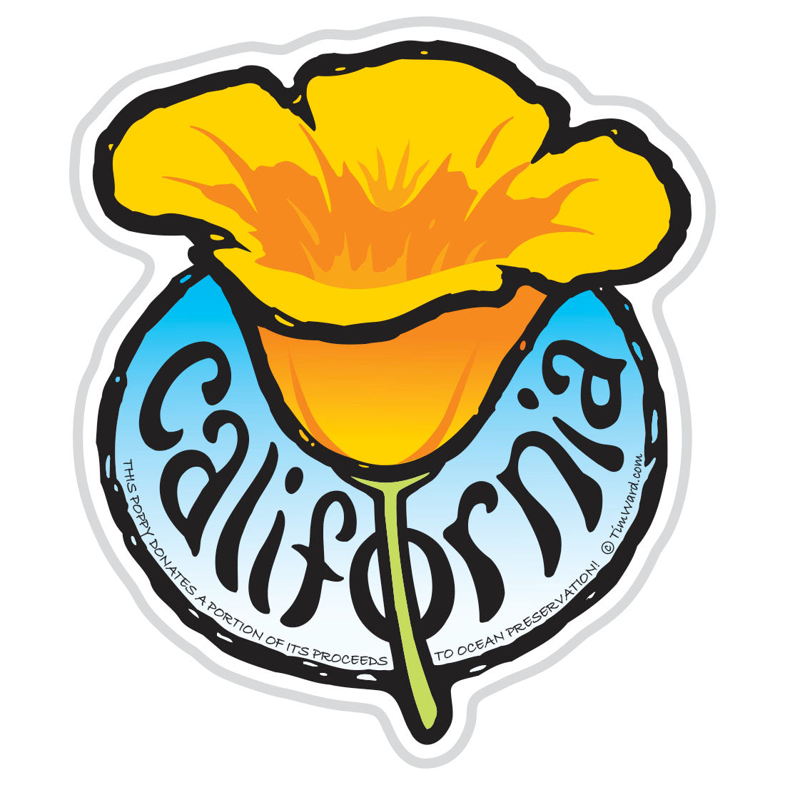 California Poppy Sticker