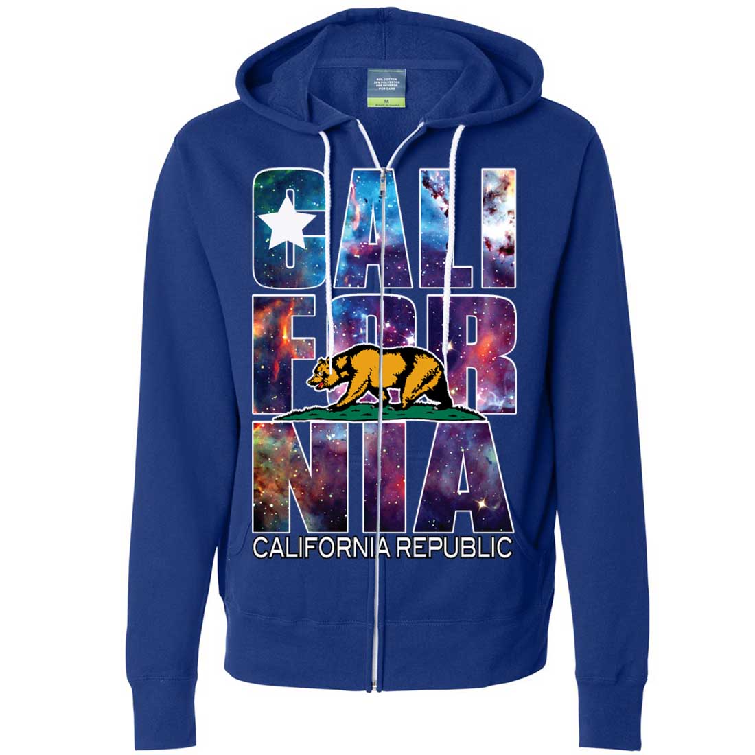 California Republic Cosmic State Flag Logo Design In Space Galaxy Zip ...