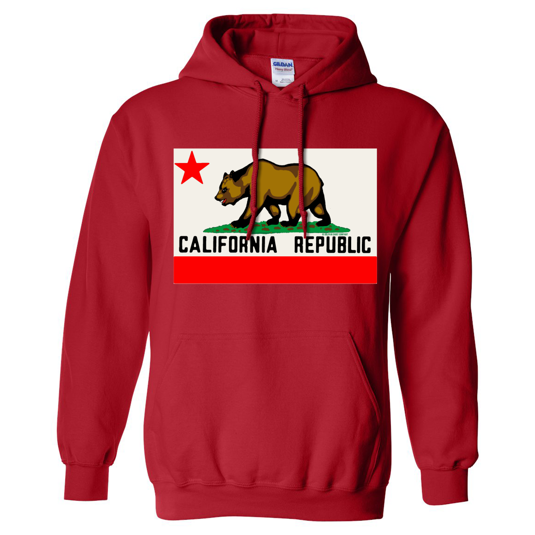 TooLoud California Republic Design - Cali Hoodie Sweatshirt - White - Small  at  Men's Clothing store