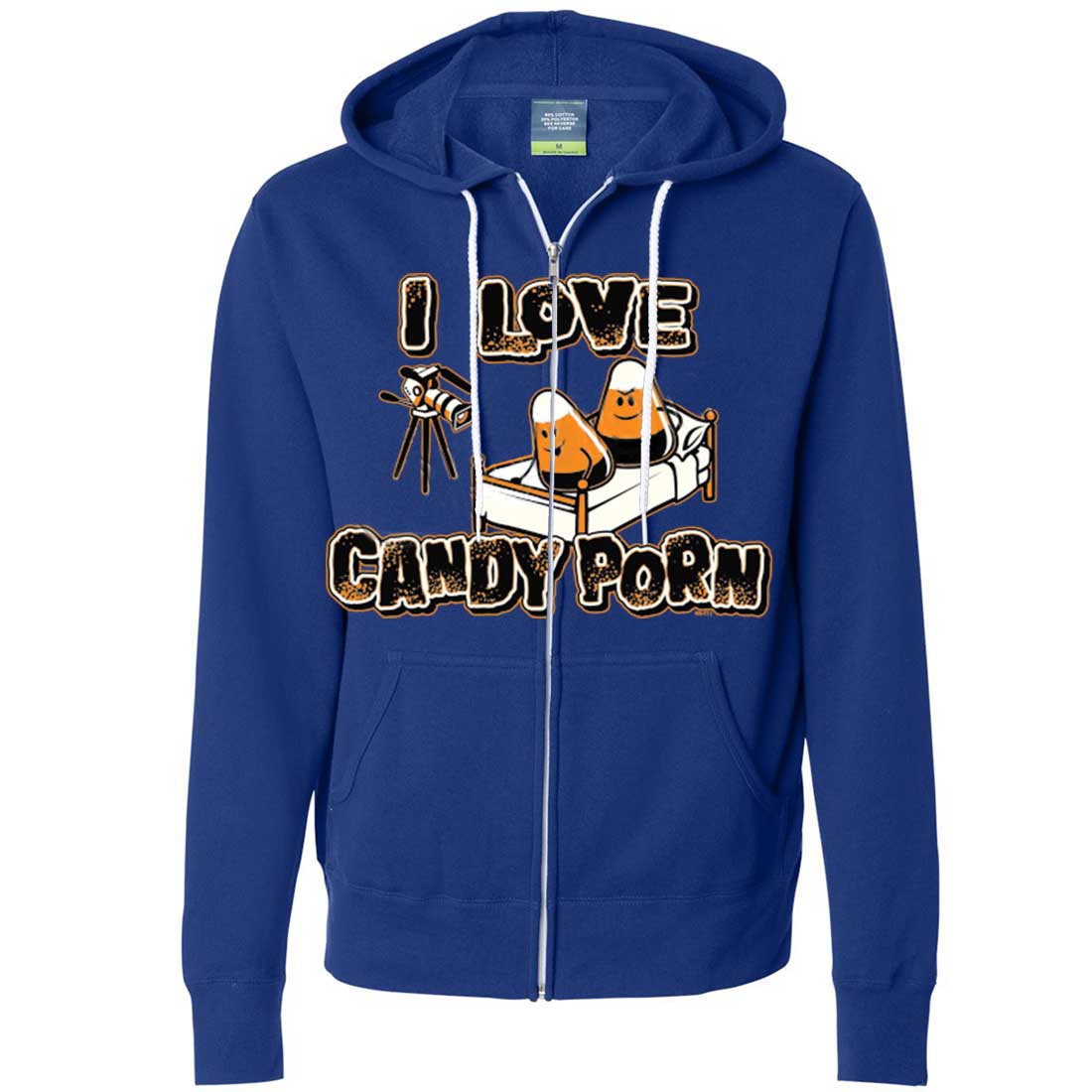 I Love Candy Porn Zip-Up Hoodie - California Republic Clothes