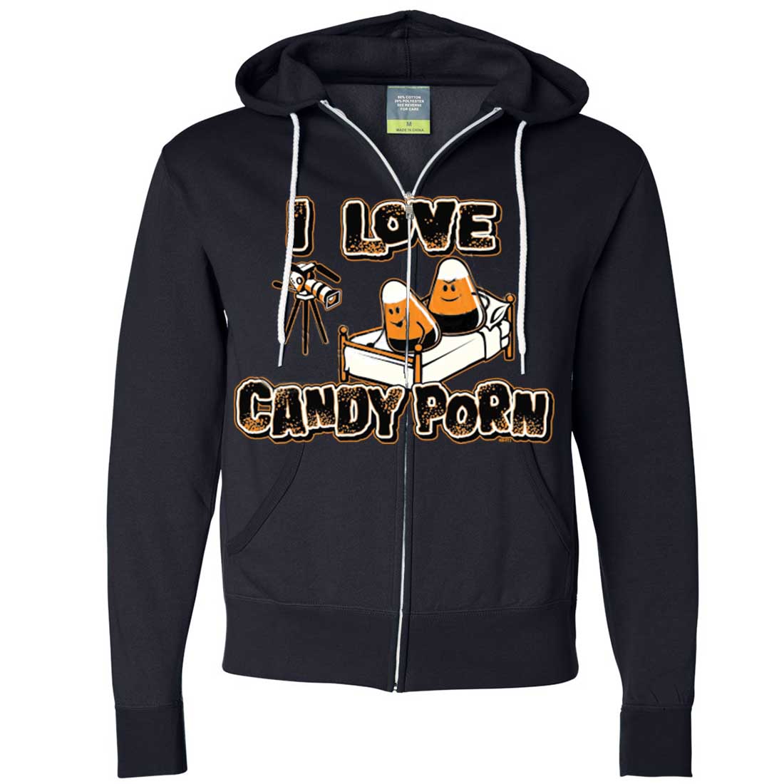 I Love Candy Porn Zip-Up Hoodie - California Republic Clothes