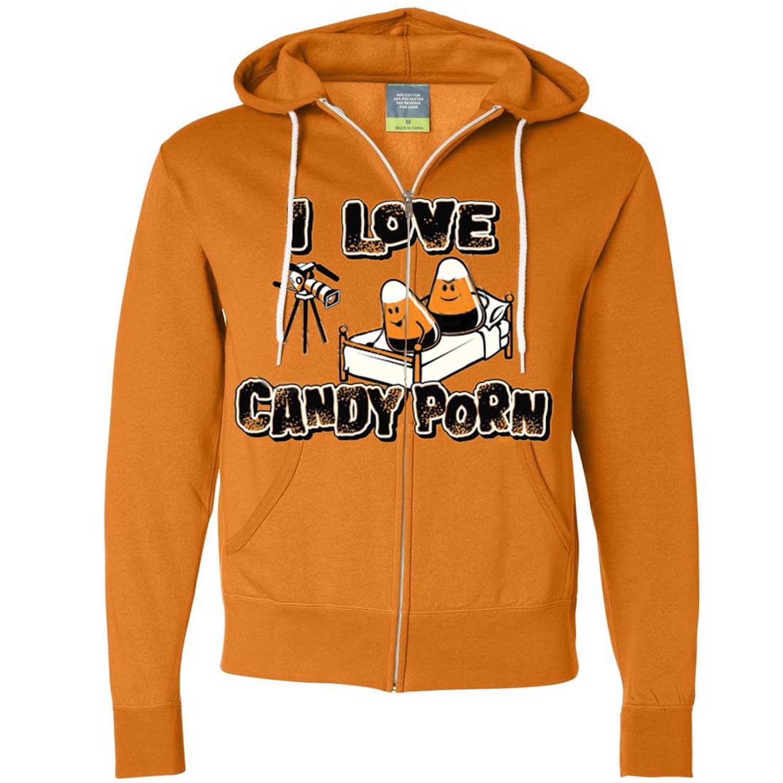 I Love Candy Porn Zip-Up Hoodie - California Republic Clothes
