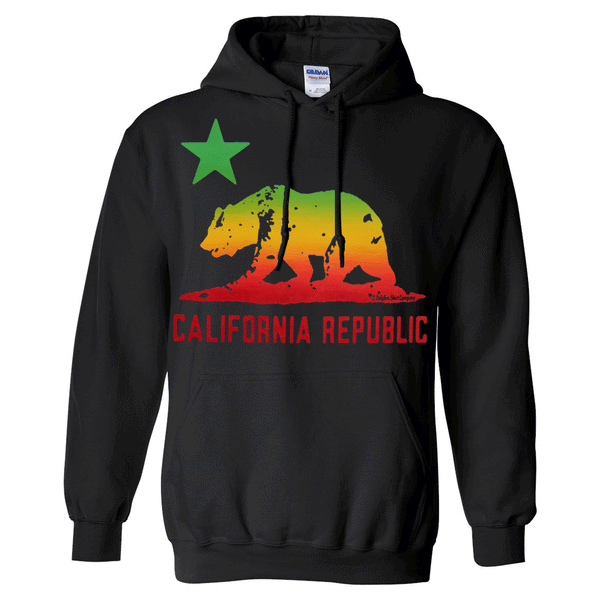 California Republic Rasta Bear Flag Asst Colors Sweatshirt Hoodie