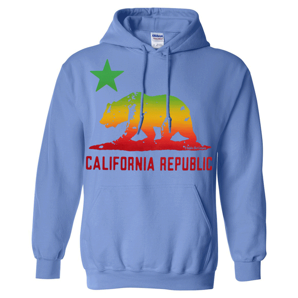 California Republic Rasta Bear Flag Asst Colors Sweatshirt Hoodie