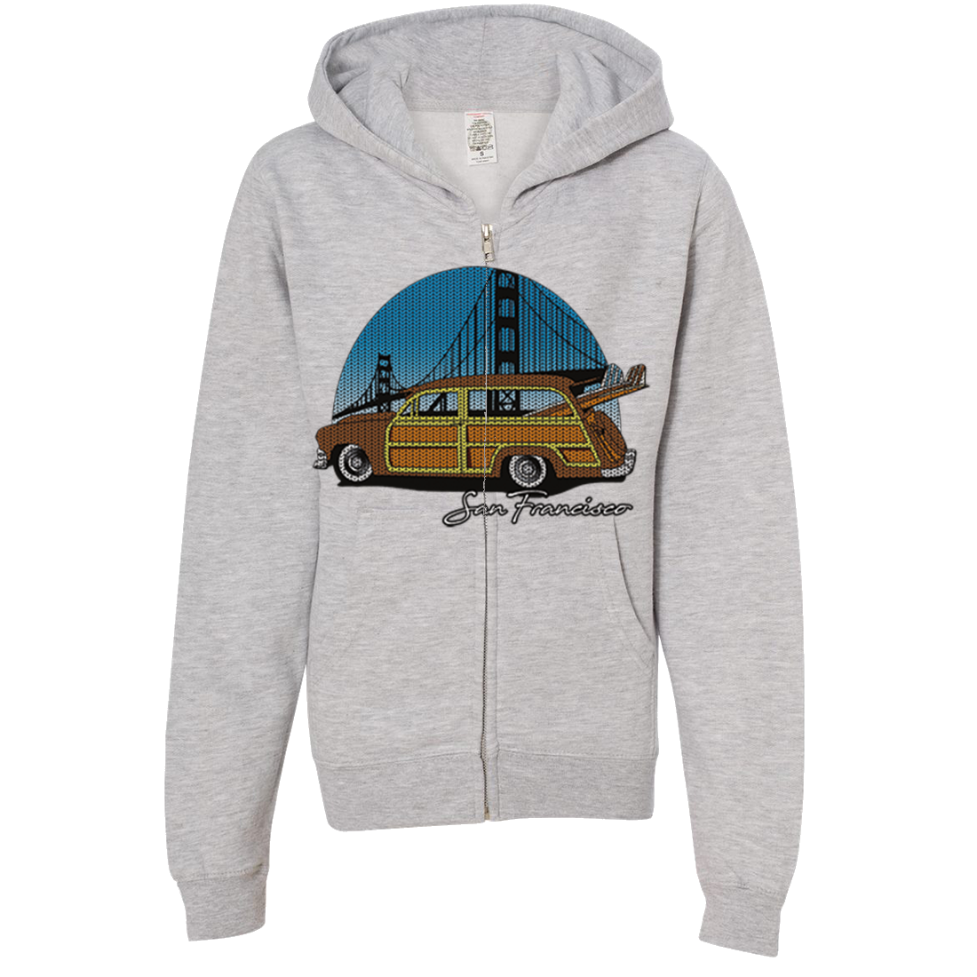 San Francisco Knit Style Woody Premium Youth Zip-Up Hoodie