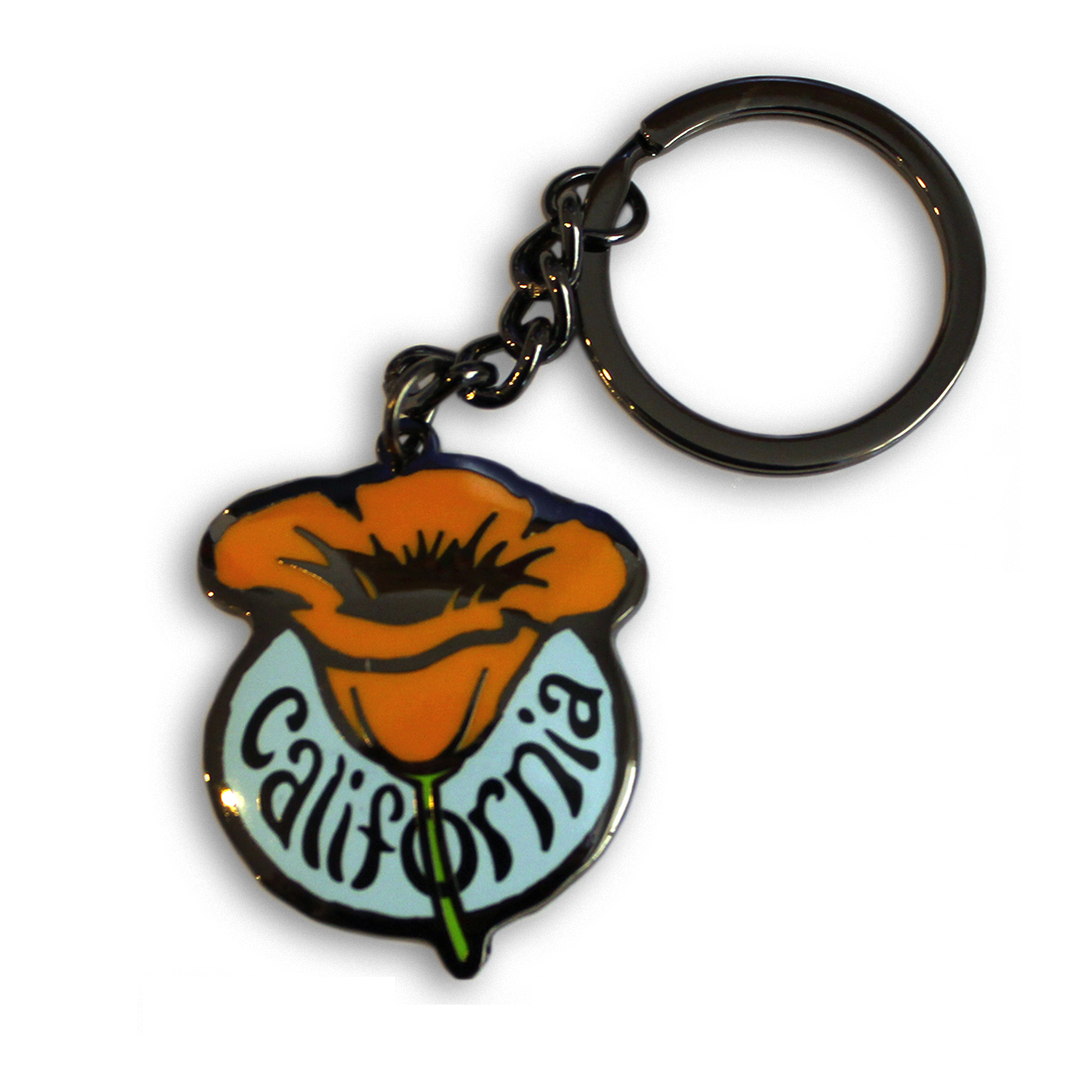 California Single Poppy Keychain - California Republic Clothes